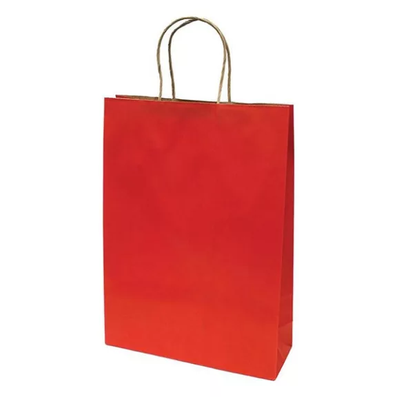 Dísztasak CREATIVE Classic Simple XL 31x42x11 cm kraft egyszínű piros sodort füles Dísztasak CREATIVE Classic Simple XL 31x42x11 cm kraft egyszínű piros sodort füles