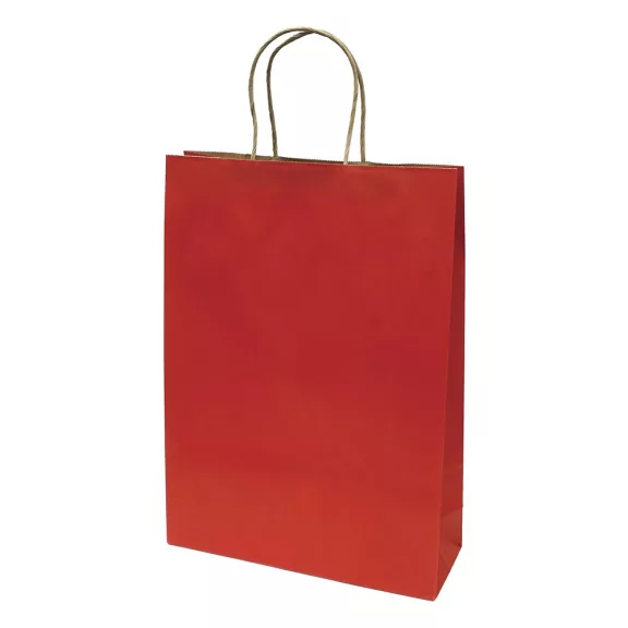 Dísztasak CREATIVE Classic Simple XL 31x42x11 cm kraft egyszínű piros sodort füles Dísztasak CREATIVE Classic Simple XL 31x42x11 cm kraft egyszínű piros sodort füles
