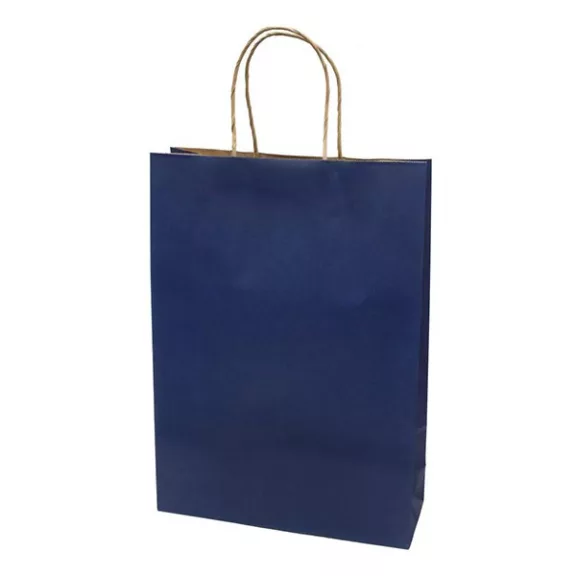 Dísztasak CREATIVE Classic Simple XL 31x42x11 cm kraft egyszínű sötétkék sodort füles Dísztasak CREATIVE Classic Simple XL 31x42x11 cm kraft egyszínű sötétkék sodort füles
