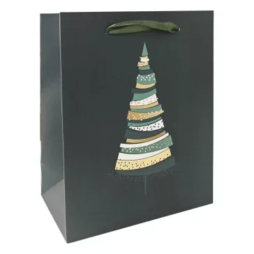   Karácsonyi dísztasak CREATIVE Deluxe Plus M 18x23x10 cm matt fóliás szalagfüles