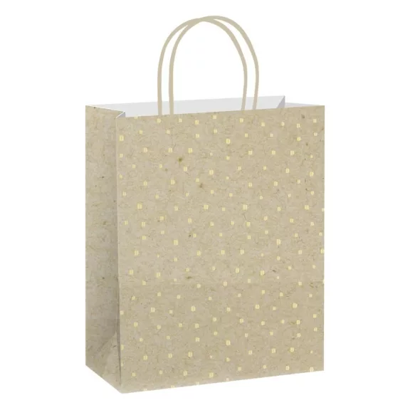 Karácsonyi dísztasak CREATIVE ECO Special Plus L 26x33x12 cm kraft fóliás apró mintás sodort füles Karácsonyi dísztasak CREATIVE ECO Special Plus L 26x33x12 cm kraft fóliás apró mintás sodort füles
