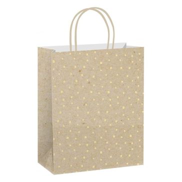   Dísztasak CREATIVE ECO Special Plus XL 33x45x10 cm kraft fóliás apró mintás sodort füles