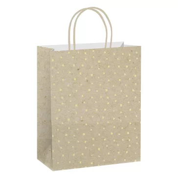   Dísztasak CREATIVE ECO Special Plus XL 33x45x10 cm kraft fóliás apró mintás sodort füles