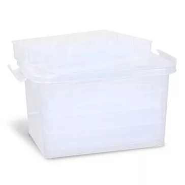   Tárolódoboz PRIMO 25,5x17x14,5 cm műanyag 4 db elválasztó tálcával