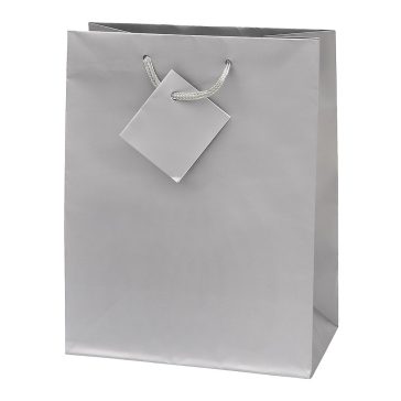   Dísztasak CREATIVE Special Simple S 11cm x 13cm x 6 cm egyszínű ezüst zsinórfüles