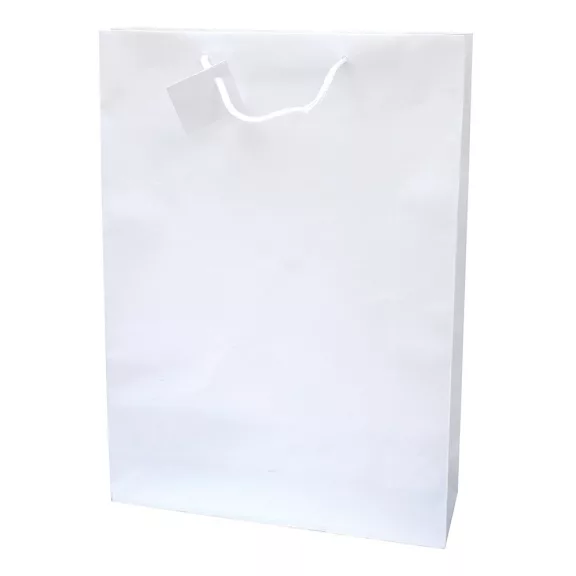 Dísztasak CREATIVE Special Simple cm x L 33cm x 46cm x 10 cm egyszínű fehér zsinórfüles Dísztasak CREATIVE Special Simple cm x L 33cm x 46cm x 10 cm egyszínű fehér zsinórfüles