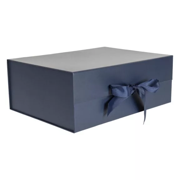 Díszdoboz PROMO összehajtható 33x25x12,5 cm sötétkék Díszdoboz PROMO összehajtható 33x25x12,5 cm sötétkék