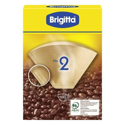 Kávéfilter BRIGITTA 2-es méret 100 darabos