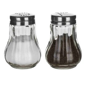  Só és borsszóró készlet MONO üveg és inox 7 cm 2 darabos