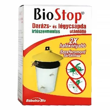   Rovarírtó darázs- és légycsapda BIOSTOP utántöltő 3 darabos irtószermentes