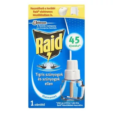   Rovarírtó szúnyogirtó RAID utántöltő elektromos készülékhez illatmentes 27ml