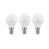 LED izzó EMOS E14 kisgömb 4,2W meleg fény 2700K 3 darabos
