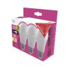 LED izzó EMOS E27 9,5W meleg fény 2700K 3 darabos
