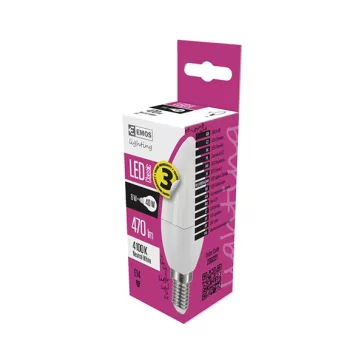LED izzó EMOS E14 gyertya 4,2W természetes fény 4000K