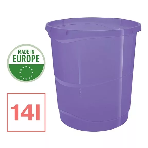 Papírkosár ESSELTE Colour Breeze 14 liter áttettsző levendula Papírkosár ESSELTE Colour Breeze 14 liter áttettsző levendula