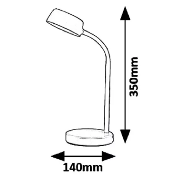 Asztali lámpa RÁBALUX Berry LED 4,5W fém kék Asztali lámpa RÁBALUX Berry LED 4,5W fém kék