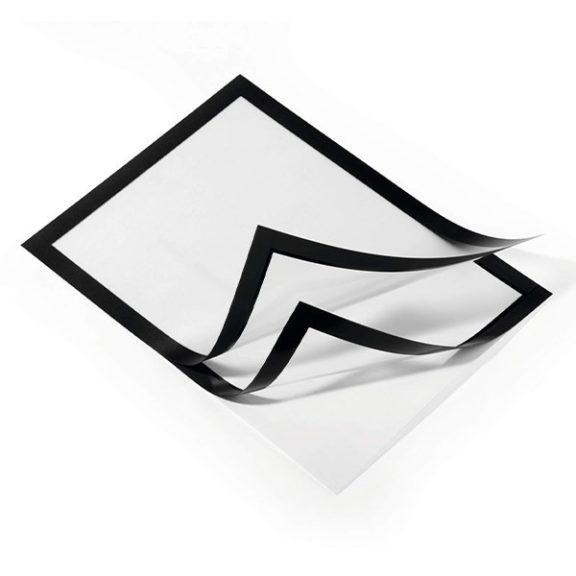 Infokeret DURABLE Duraframe A/4 sima felületre mágneses fekete 2 darabos