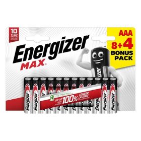 Elem mikro ENERGIZER "Max" AAA 8+4 darabos