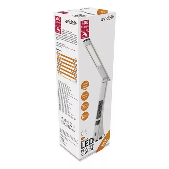 Asztali lámpa AVIDE Claude LED 5W fehér Asztali lámpa AVIDE Claude LED 5W fehér