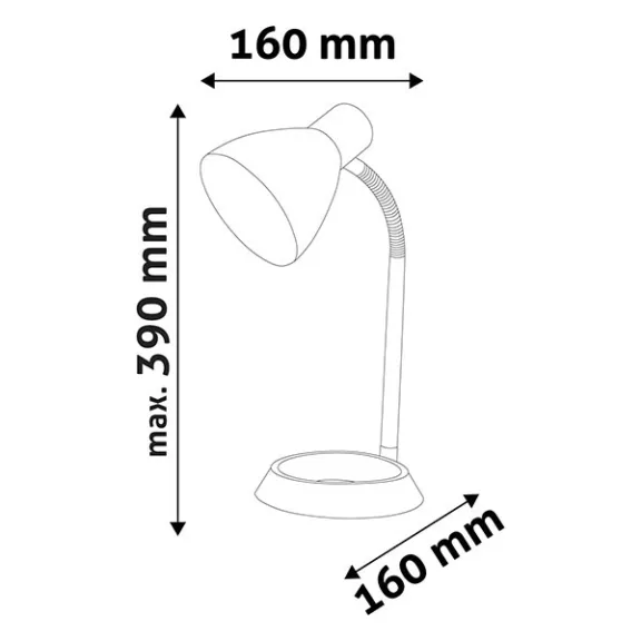 Asztali lámpa AVIDE Basic 11W fehér Asztali lámpa AVIDE Basic 11W fehér