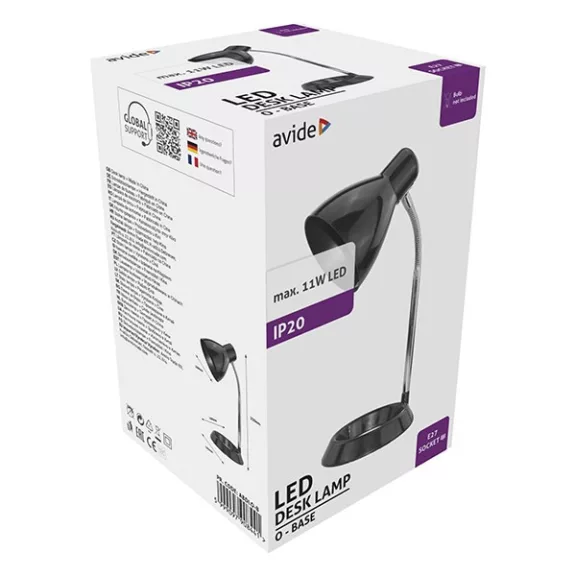 Asztali lámpa AVIDE Basic 11W fekete Asztali lámpa AVIDE Basic 11W fekete
