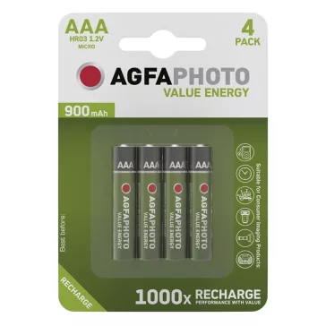 Akkumulátor mikro AGFAPHOTO AAA 4x900 mAh