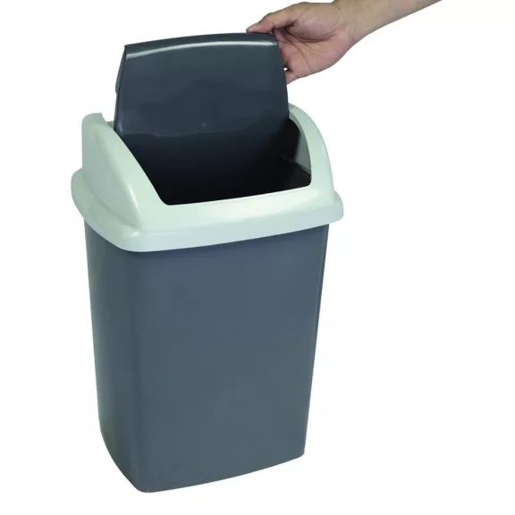 Szemetes billenő fedeles MAUL 24L fekete Szemetes billenő fedeles MAUL 24L fekete