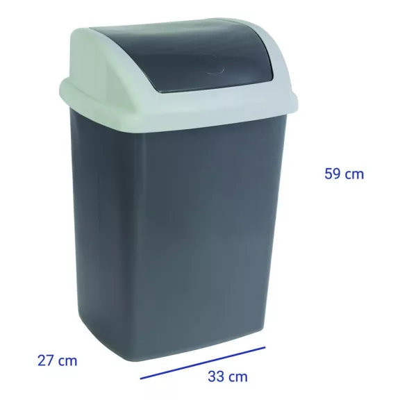 Szemetes billenő fedeles MAUL 24L fekete Szemetes billenő fedeles MAUL 24L fekete