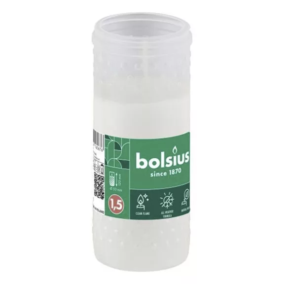 Mécses betét BOLSIUS 89 g 120 mm 36 órás fehér Mécses betét BOLSIUS 89 g 120 mm 36 órás fehér