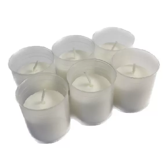 Mécses betét 25 g 47 mm 7-8 órás fehér 6 darabos Mécses betét 25 g 47 mm 7-8 órás fehér 6 darabos