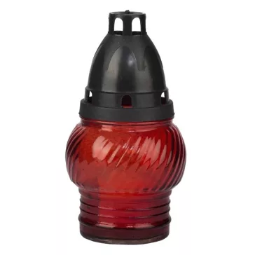 Mécses 25 g 140 mm 6-8 órás üveg műanyag tetővel piros