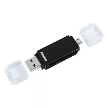   Memóriakártya olvasó HAMA SD/Micro SD USB/Micro USB fekete