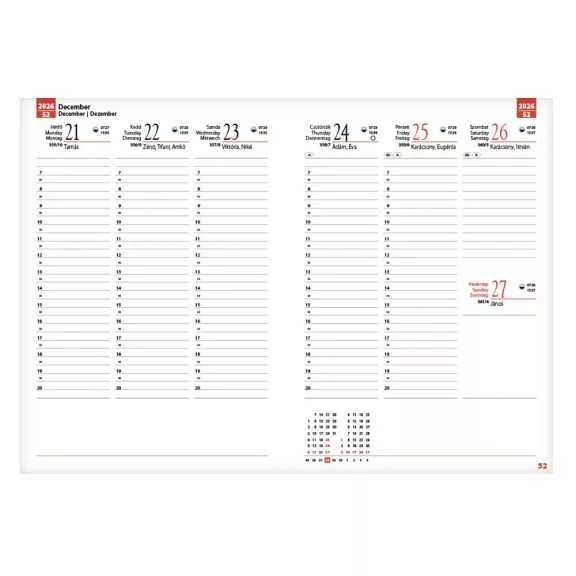 Tanári zsebkönyv REALSYSTEM papírborító A/5 heti mozaik 2026-2027