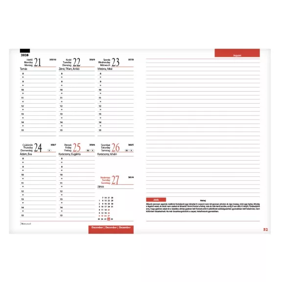 Tanítói zsebkönyv REALSYSTEM papírborító A/5 heti kisvirág 2026-2027