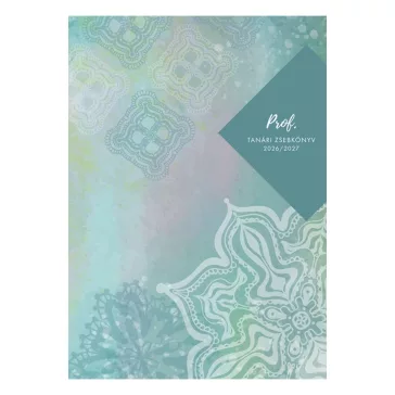   Tanári zsebkönyv TOPTIMER Prof fóliázott papírborító A/5 heti 145x205 mm Mandala 2026-2027