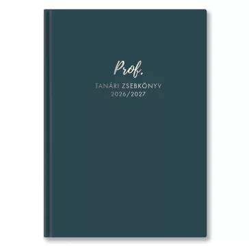   Tanári zsebkönyv TOPTIMER Prof PVC műbőrborító A/5 heti 145x205 mm Középkék 2026-2027