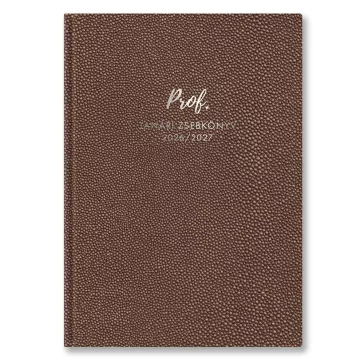   Tanári zsebkönyv TOPTIMER Prof PU műbőrborító A/5 heti 145x205 mm Bronz 2026-2027