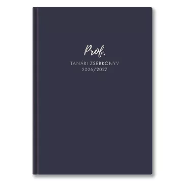   Tanári zsebkönyv TOPTIMER Prof PVC műbőrborító A/5 heti 145x205 mm Kék 2026-2027