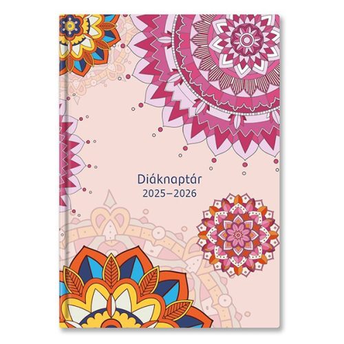 Diák zsebkönyv TOPTIMER papírborító B/6 heti 120x170mm Mandala 2025-2026
