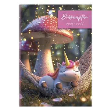   Diák zsebkönyv TOPTIMER papírborító B/6 heti 120x170mm Unikornis 2026-2027