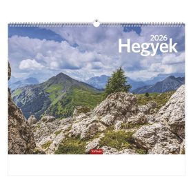 Falinaptár TOPTIMER T093 420x310mm fekvő Hegyek 2026.