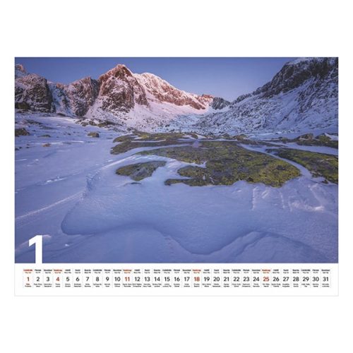 Falinaptár TOPTIMER T093 420x310mm fekvő Hegyek 2026.