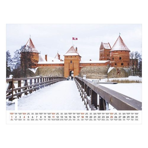 Falinaptár TOPTIMER T093 420x310mm fekvő Várak és kastélyok 2026.