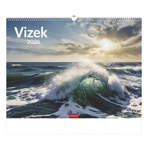 Falinaptár TOPTIMER T093 420x310mm fekvő Vizek 2026.