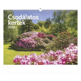   Falinaptár TOPTIMER T093 420x310mm fekvő Csodálatos kertek 2026.