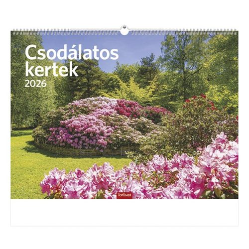 Falinaptár TOPTIMER T093 420x310mm fekvő Csodálatos kertek 2026.