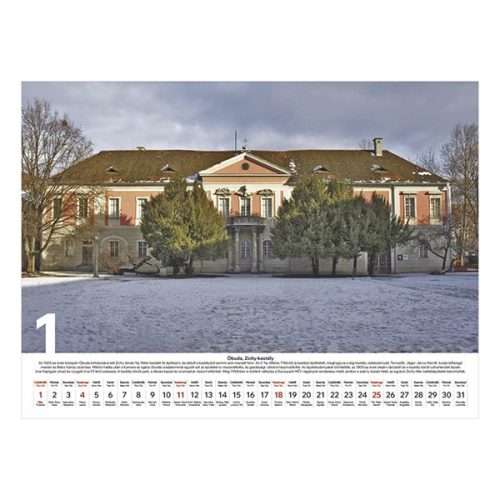 Falinaptár TOPTIMER T093 420x310mm fekvő Magyarországi kastélyok 2026.