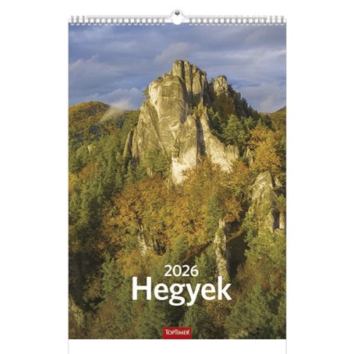 Falinaptár TOPTIMER T094 220x330mm álló Hegyek 2026.