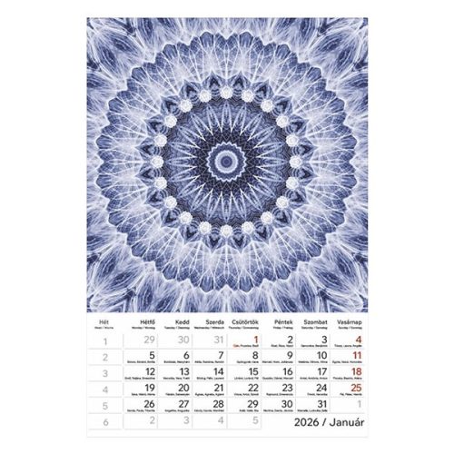 Falinaptár TOPTIMER T094 220x330mm álló Mandala 2026.