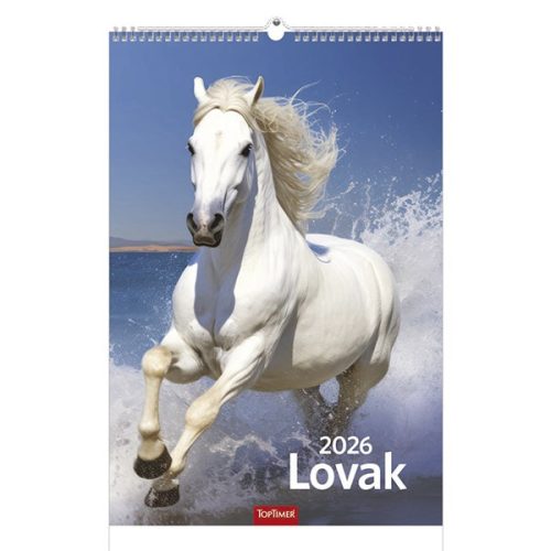 Falinaptár TOPTIMER T094 220x330mm álló Lovak 2026.